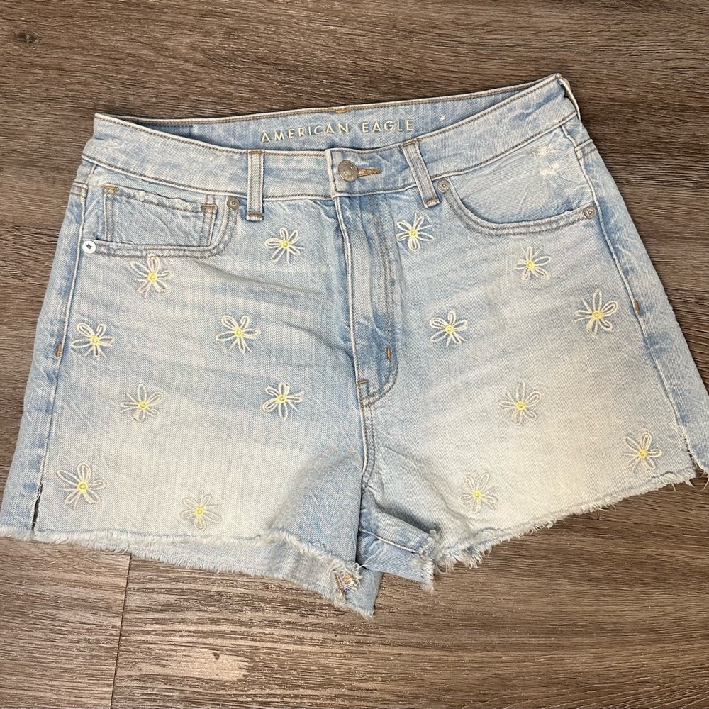 American Eagle Outfitters Light Blue Floral Women's Shorts
